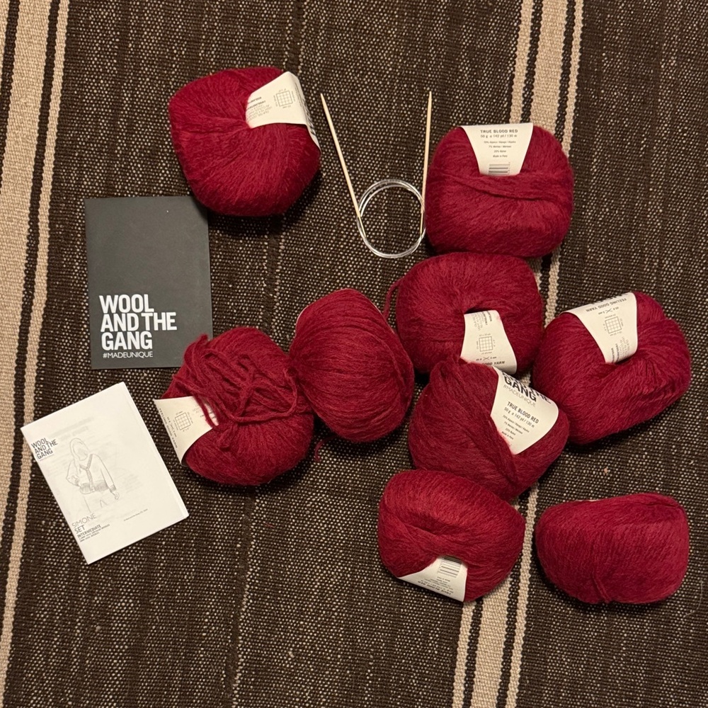 Wool and the Gang Red Yarn Set